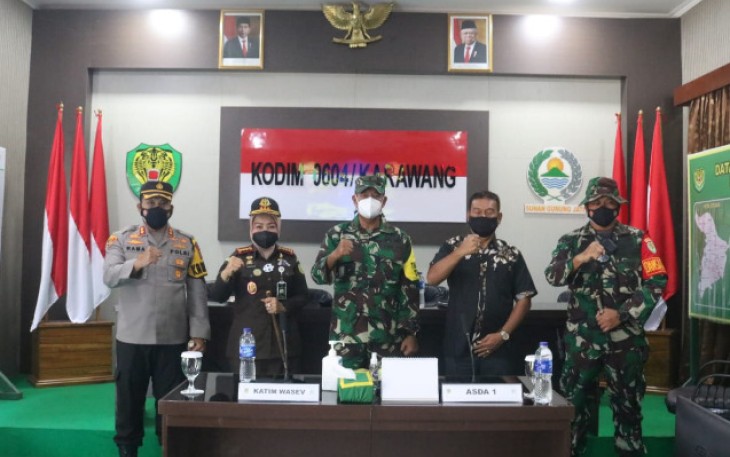 Sekretaris Itjenad Brigjen TNI Sasongko Handono Kunjungi Kodim 0604/Karawang