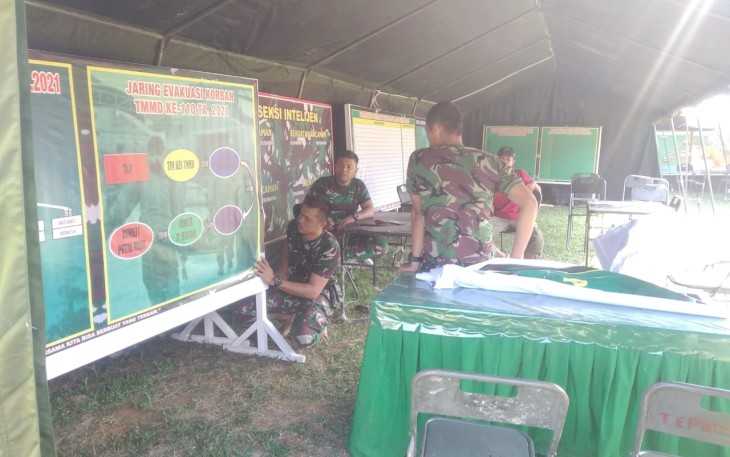 Pasi Ter Kodim 0209/LB, Pimpin Pembuatan Posko TMMD Ke-110