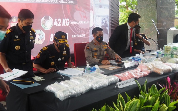Bareskrim Polri Bersama Bea Cukai Gagalkan Peredaran 42,3 Kg Sabu dan 85 Ribu Ekstasi