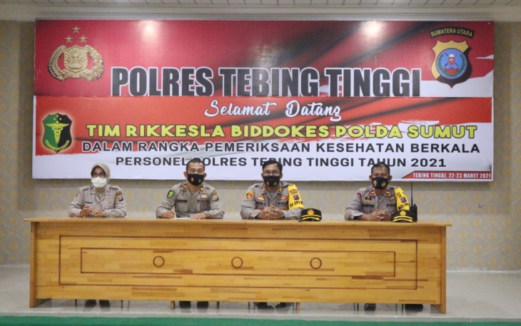 Kapolres Tebing Tinggi  AKBP Agus Sugiyarso SIK Pimpin Langsung Kegiatan Rikkes Berkala