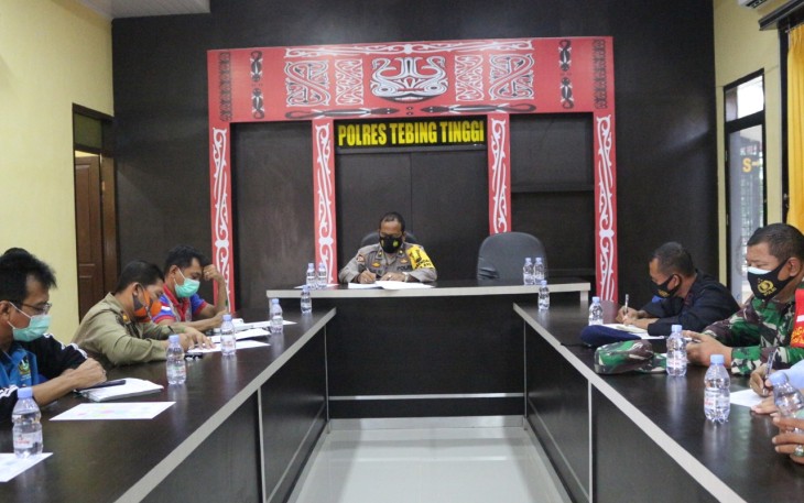 Rapat Pembuatan Posko BPBD Digelar Di Polres Tebing Tinggi