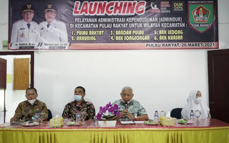 Bupati Asahan H Surya BSc Launching Pelayanan Administrasi Kependudukan