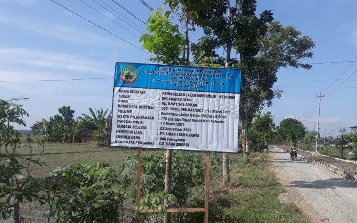 Jalan Kabupaten menuju Bandara Ngloram Blora