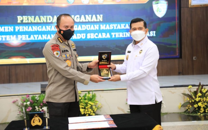 Kepala Divisi Humas Polri Irjen Argo Yuwono dalam acara Focus Group Discussion (FGD) Itwasum Polri dan Liaison Officer (LO) pengawasan eksternal di Gedung Rupatama Mabes Polri, Jakarta Selatan, Selasa (27/4/2021).  
