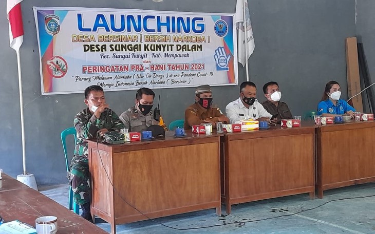 Danramil Sungai Kunyit Hadiri Launching Peringatan Hari Anti Narkoba