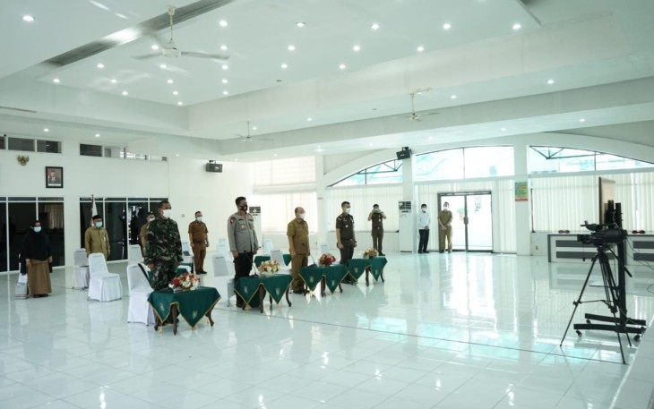 Pemkab Asahan Ikuti Rakor Nasional Penegekan Disiplin Prokes dan Penanganan Covid-19 Secara Virtual