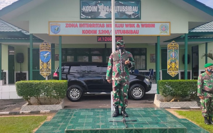 Pimpin Apel Pagi, Dandim Berikan Arahan Kepada Semua Personil Kodim 1206/PSB