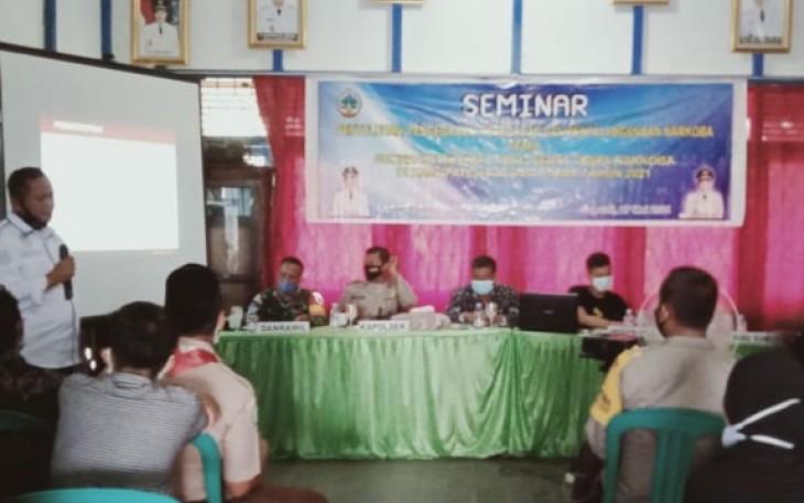 Babinsa Seponti Jaya Hadiri Sosialisasi Narkoba