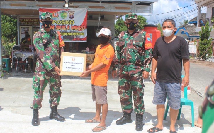 Kodim 1016/Palangka Raya Beri Bantuan ke Posko PPKM Mikro