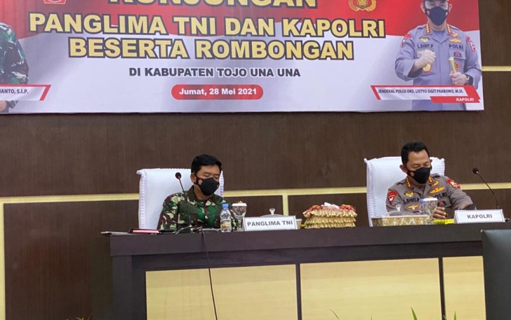Kunjungan Panglima TNI Marsekal Hadi Tjahjanto dan Kapolri Jenderal Listyo Sigit Prabowo