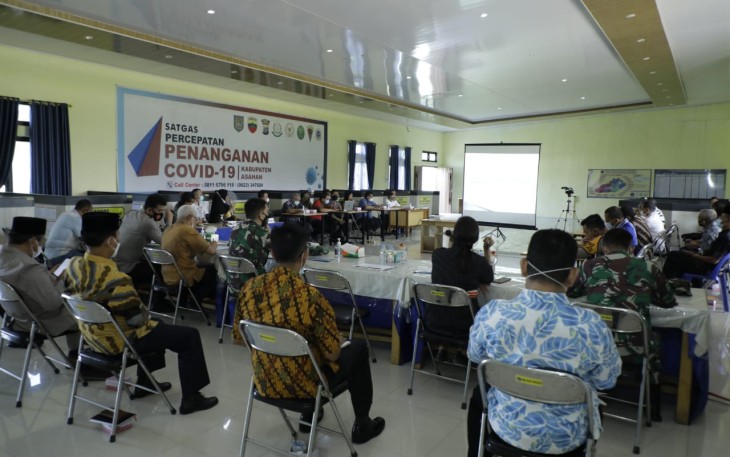 Rakor Lintas Sektoral Satgas Percepatan Penanganan Covid-19 di Asahan