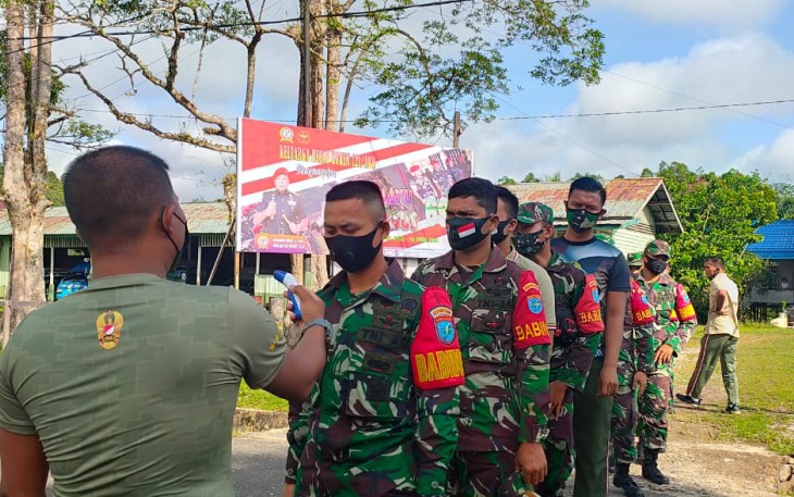 Kodim 1206/PSB, Rutinitas Cek Suhu Tubuh Anggota.