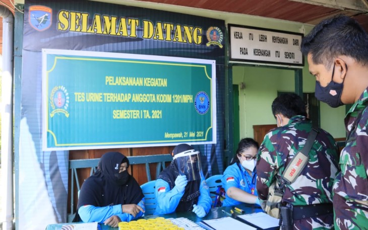 Tes Urine Mendadak, 45 Prajurit Kodim 1201/Mph Bersih Narkoba