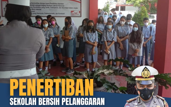 Satlantas Polres Bitung Sosialisasi Surat Edaran Walikota ke Siswa SMAN 1 Bitung