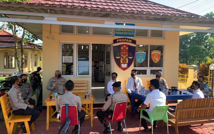 Coffe Morning, Kapolres Mukomuko Bahas Harkamtibmas dan Prokes