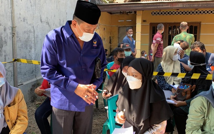 NasDem Kabupaten Mojokerto Vaksinasi Santri