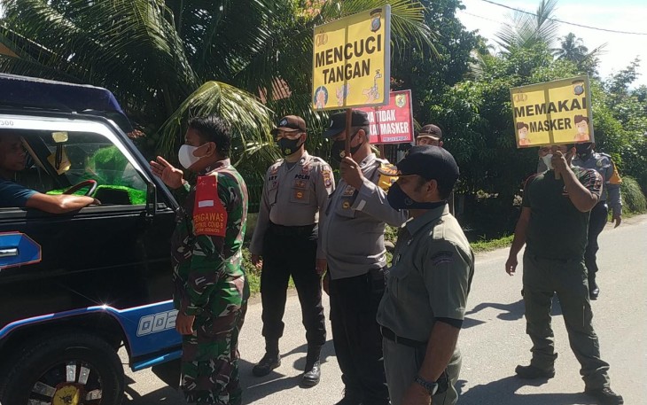 Sosialisasi Instruksi Gubsu Pada Masyarakat Gencar Dilakukan Kapolsek Sipispis dan Jajaran