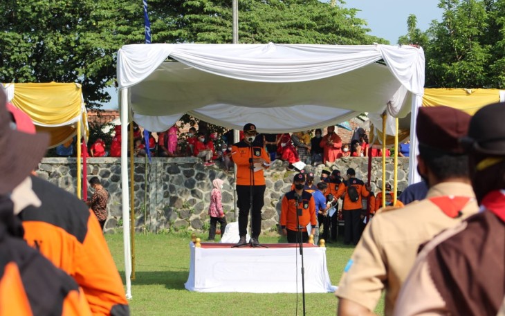 Bupati Kendal  pimpin Apel bencana di lapangan Desa Korowelang