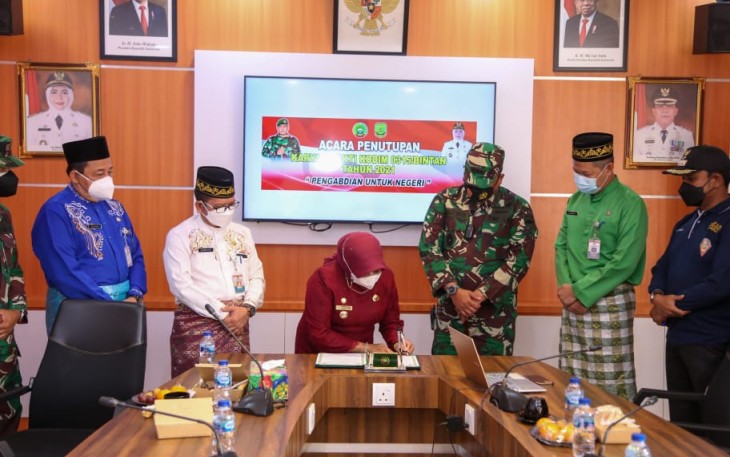 Dandim 0315/Bintan Serah Terimakan Pembangunan Jalan Indonesia Timur Kepada Walikota Tanjungpinang