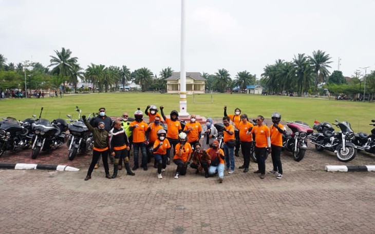 Bupati Bengkulu Selatan Mendapat Kunjungan Gabungan Komunitas Motor Harley Davidson 