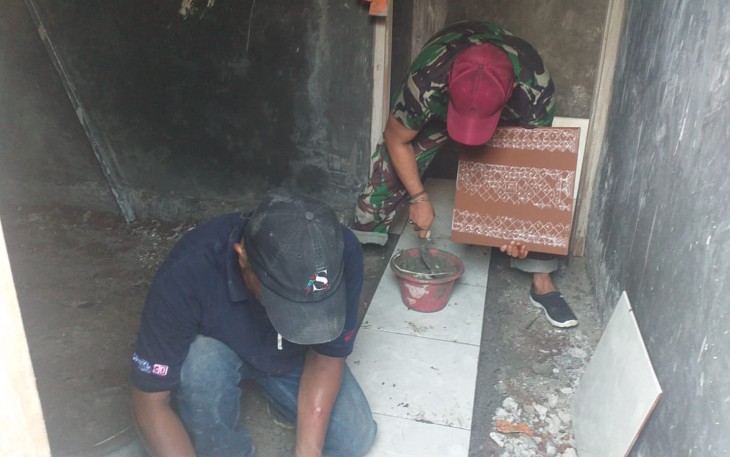 Korem 051/WKT : Program TMMD 112 Bantu Perbaiki Rumah Yatim