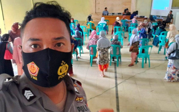 Kapolsek Cisompet Sosialisasi BSP dan Bansos Program BPNT 
