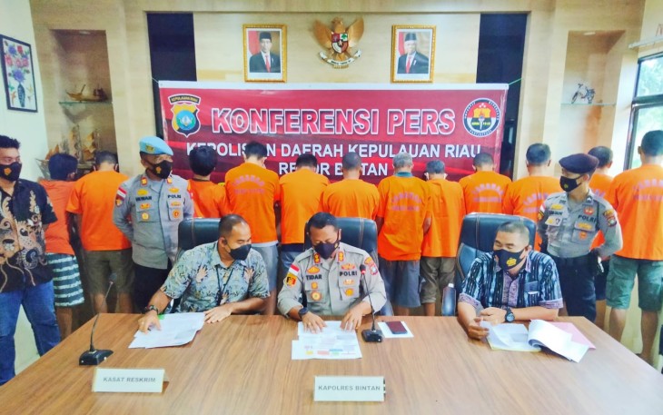 Sat Reskrim Polres Bintan Proses Tersangka Dugaan Mafia Tanah