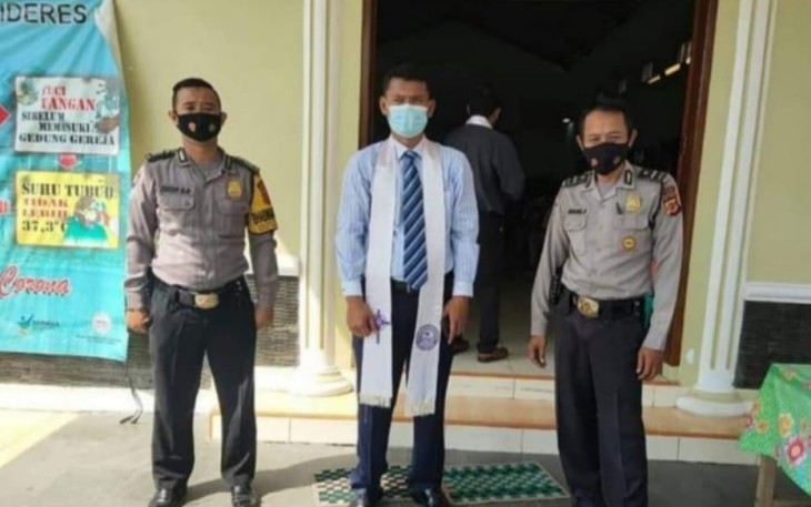 Polsek Kadipaten Patroli Pengamanan Rutin Kebaktian Gereja Kristen Pasundan