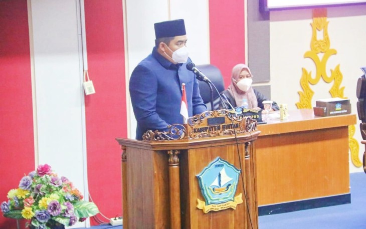 Plt Bupati Bintan Roby kuniawan saat penjelasan