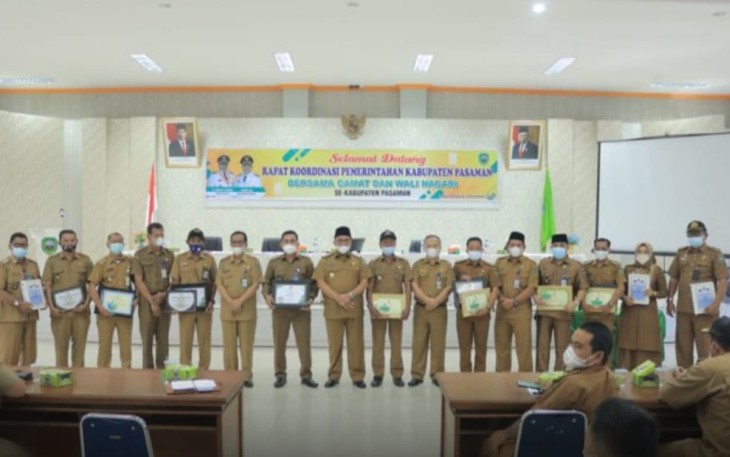 Bupati Pasaman Buka Rakor Seluruh Camat dan Wali Nagari 