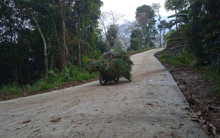 Impian Jalan Cor Sudah Bisa Dinikmati Warga Desa Tulungrejo