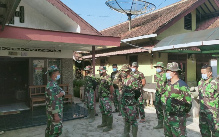 Semangat Tanpa Kendor Perhatian Dari Apel Pagi Satgas TMMD 112 Kodim 0818 