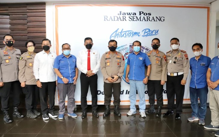 Kapolda Jateng Kunjungi kantor Jawa Pos  di Kota Semarang