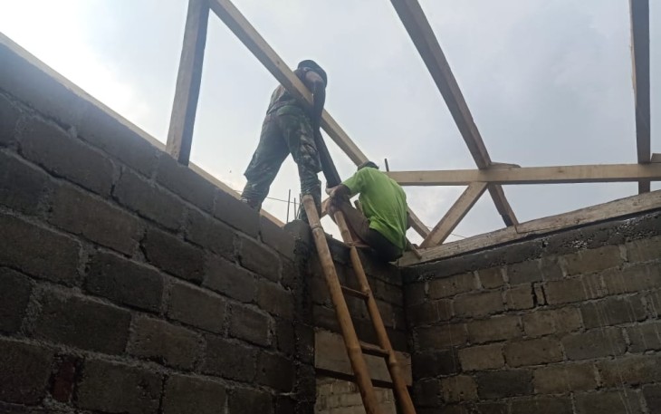 Kokohnya Kerangka Rumah Baru Sasaran TMMD 112 Kodim 0818