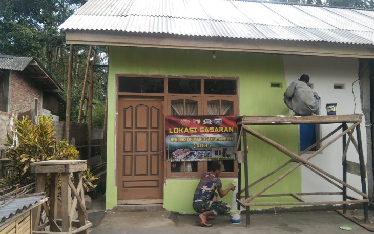 Cat Hijau Finishing Sasaran TMMD 112 