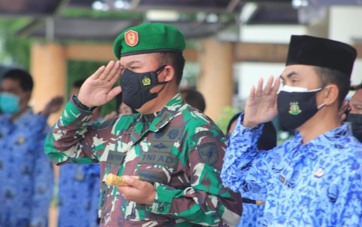 Dandim 1016 Palangka Raya Kolonel Inf Rofiq Yusuf, S.Sos menghadiri upacara peringatan Hari Ulang Tahun (HUT) ke 50 Korps