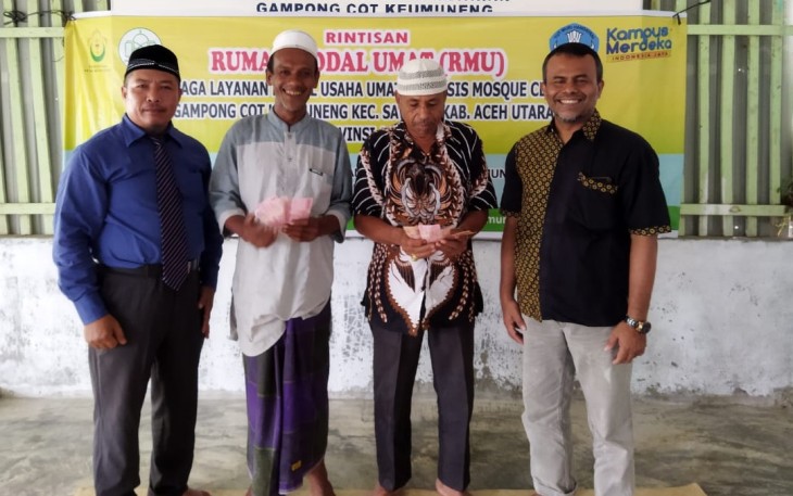 Dosen Unimal Rintis Lembaga Rumah Modal Umat Berbasis Mosque Center  di Gampong Cot Keumuneng