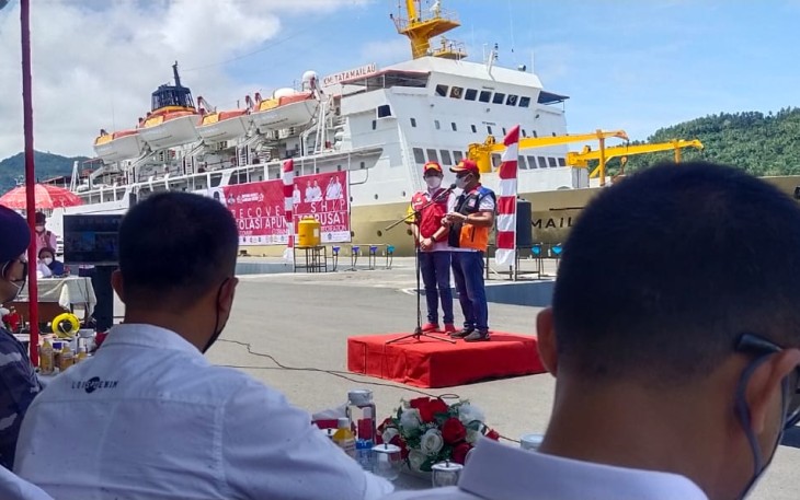 Walikota Bitung Bersama Bupati Minut Launching KM Tatamailau Untuk Tempat Isolasi Pasien Covid-19