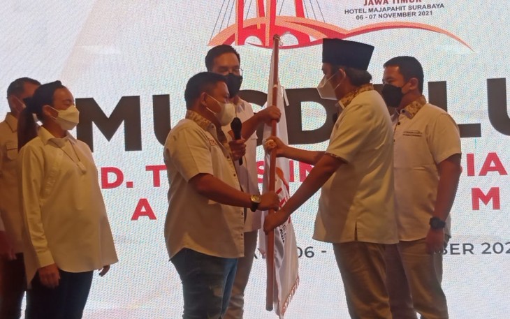 Muhammad Fawait saat terpilih secara aklamasi sebagai Ketua Tunas Indonesia Raya (Tidar) Jawa Timur periode 2021-2026 