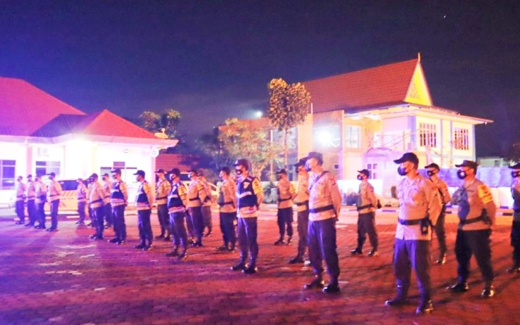 Polres Bintan Laksanakan Patroli Skala Besar Jelang Hari Pencoblosan Pilkades