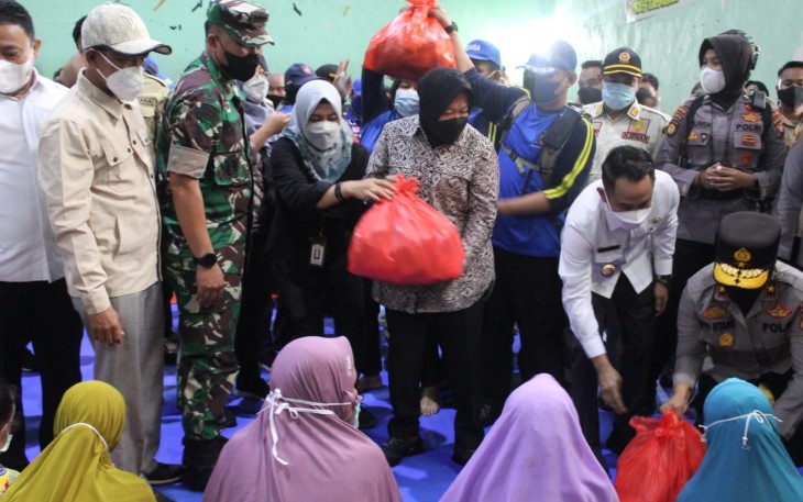 Dandim Palangka Raya Dampingi Kunjungan Kerja Menteri Sosial Tinjau Lokasi Bencana Banjir