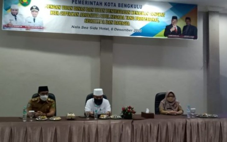 Ikuti Ujian Kenaikan Pangkat, Ini Pesan Walikota Untuk 128 ASN