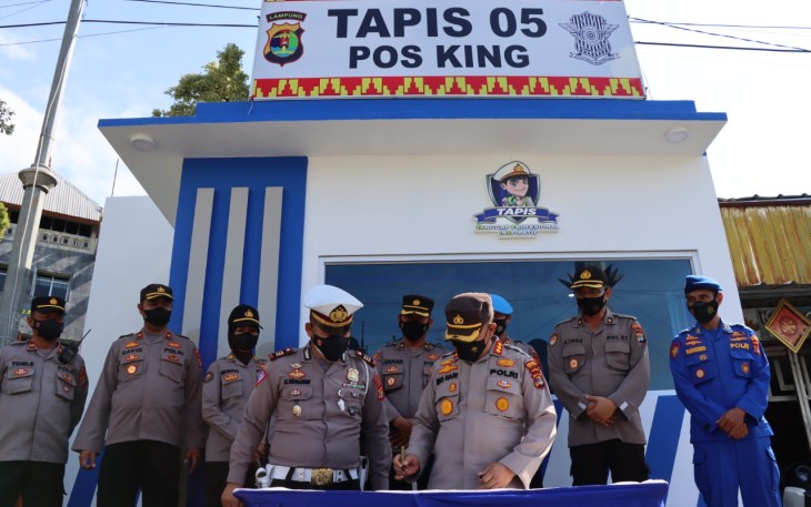 Kapolresta Bandar Lampung Resmikan Pospol Tapis
