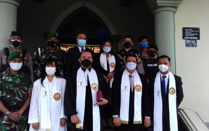 Babinsa Koramil Pahandut Laksanakan PAM Gereja Dalam Perayaan Ibadah Natal