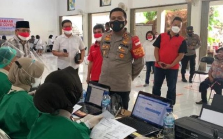 Kapolres Pati sidak pelaksanaan vaksinasi