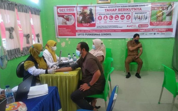 Guru Di Aceh Singkil Sudah Di Vaksin Lebih 50 Persen