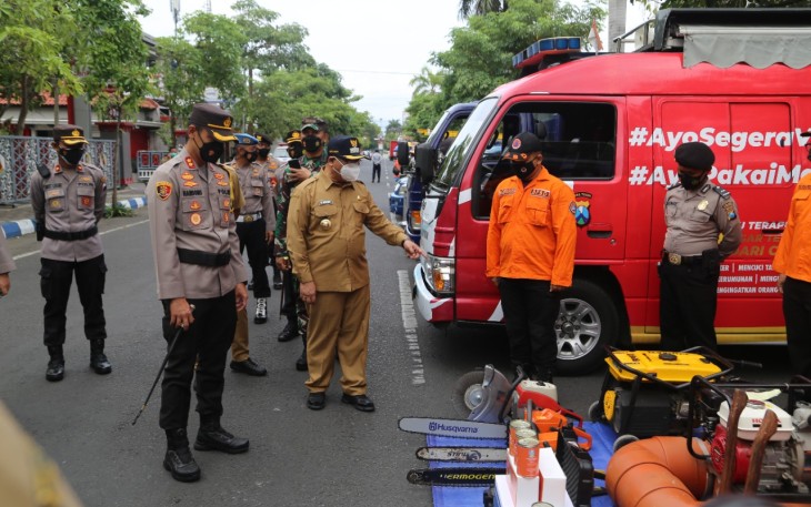 Forkopimda Tululungagung Pimpin Apel Gelar Pasukan dan Peralatan Antisipasi Bencana Alam