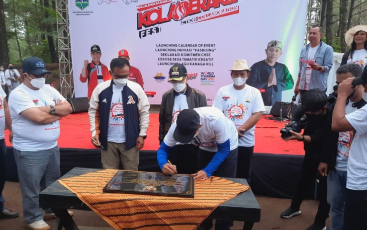Kapolres Majalengka-Polda Jabar, Menghadiri Event Kolaberaksi Fest Di Wisata Alam Kanaga Hill Ds.Cipulus