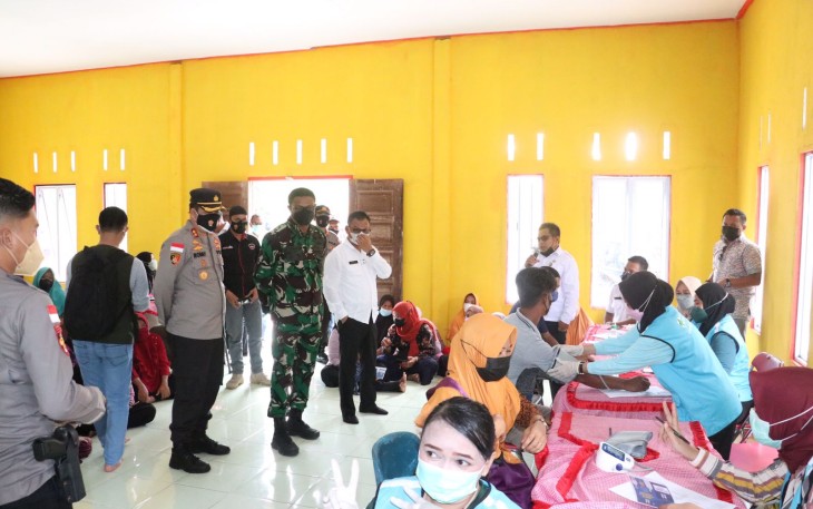 Polres Lingga Gelar Vaksinasi Massal Peringati 31 Tahun Pengabdian Akabri 90