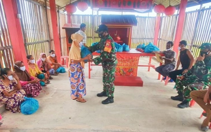 Danramil 06/0315 Bintan  Gelar Baksos dan Santunan Anak Yatim Piatu Sebagai Bentuk Kepedulian